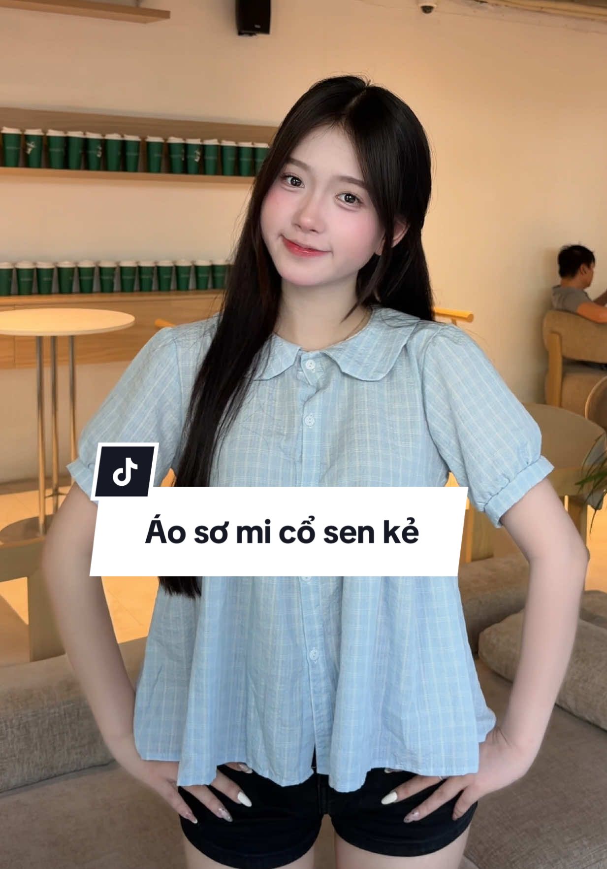 Áo sơ mi cổ sen kẻ dáng babydoll trẻ trung nữ tính đi học xinh lắm nè #aoxinhhottrend #sutano #aobabydoll #aosomicosen #aosomike 