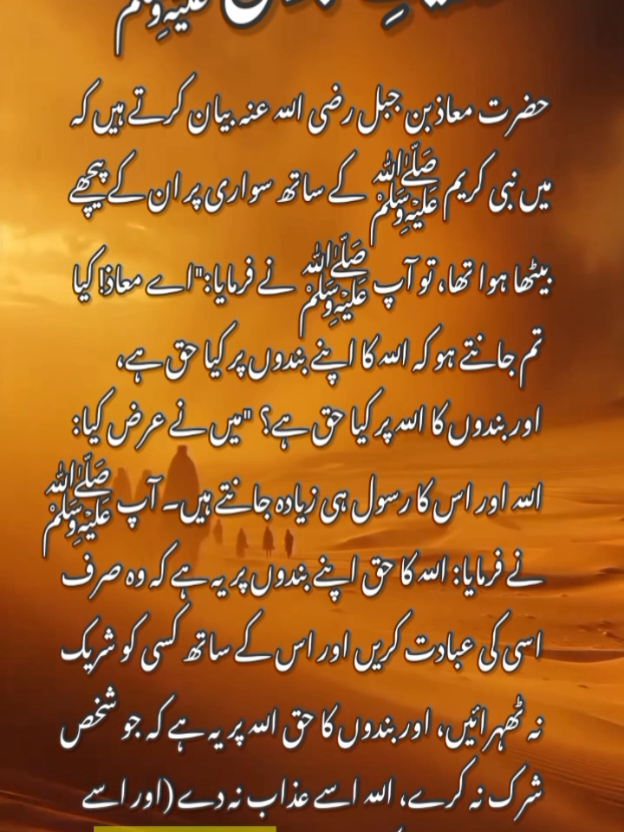 اللہ کا بندوں پر سب سے بڑا حق کیا ہے؟ | صحیح بخاری 2856 | توحید کی عظیم حدیث | Sahih Bukhari Hadith 2856 #creatorsearchinsights #UrduIslamicVideo #IslamicStatus #IslamicVideo #reels 
