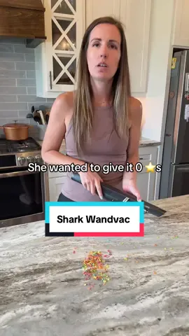Not exactly what she expected to happen 🥴 #sharkwandvac #cordlessvacuum #handheldvacuum #vacuum #tiktokshopcreatorpicks *prices and discounts are subject to change and accurate based on the time of posting, sale ends today. 