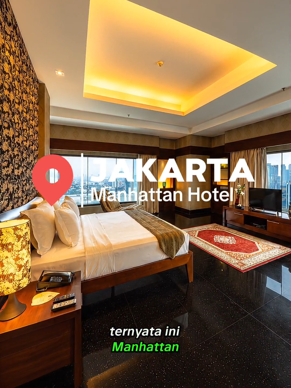 Nggak nyangka ada hotel bintang 5 Jakarta dengan pengalaman menginap seperti ini. Manhattan Hotel Jakarta ternyata menarik buat dipertimbangkan, apalagi kalau lagi ada voucher TikTok. #HotelBintang5Jakarta #ManhattanHotelJakarta #HotelKuningan #StaycationJakarta #fyp 