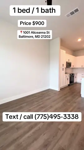 1 bed / 1 bath apartment available for rent in 1001 Aliceanna St  Baltimore,MD 21202 Price $900 #aliceanna #baltimore #maryland #apartmenttour #streamview 