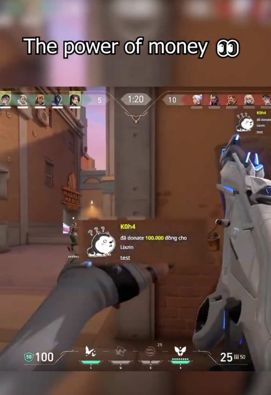 Sức mạnh của đồng tiền 💴 (P1) #valorantclips #valorantgaming #GamerGirl #valorantvietnam #shorts 