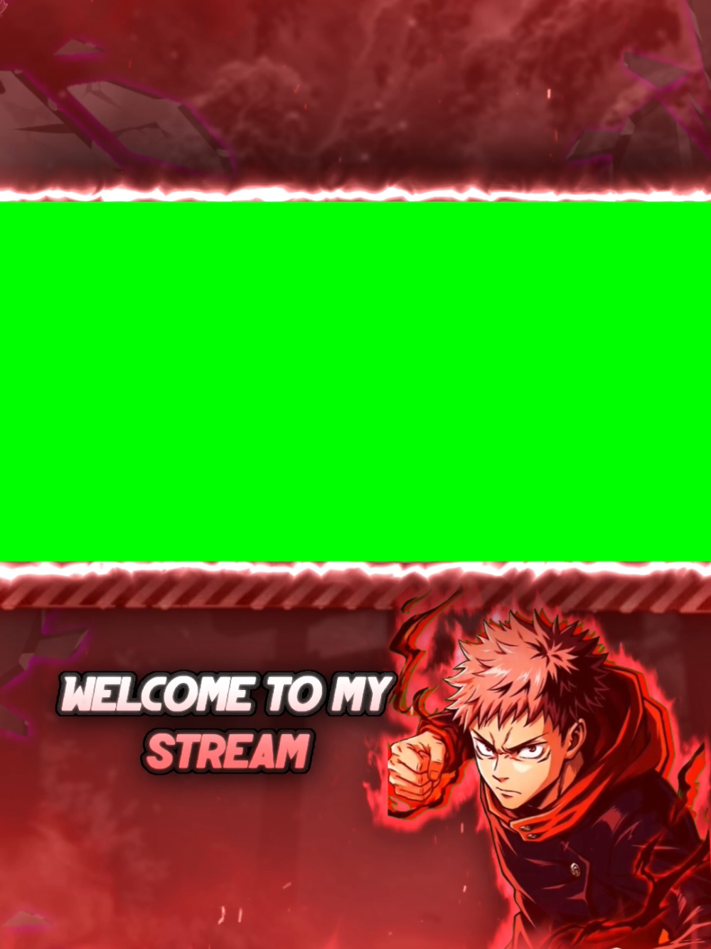 FREE OVERLAY LIVE STREAMING KARAKTER YUJI ITADORI JUJUTSU KAISEN #yujiitadori  #overlay #overlaylivestream #jujutsukaisen  #freeoverlay 