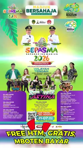Jangan lupa hadiri SPASMA dengan bintang tamu yag ga kalah hitss yaa warga sirapan,, dan jangan lupa meriahkan bazar umkm Desa Sirapan🎉🥰 #spasma #ajengfebria #percil #shintaarsinta #madiun24jam 