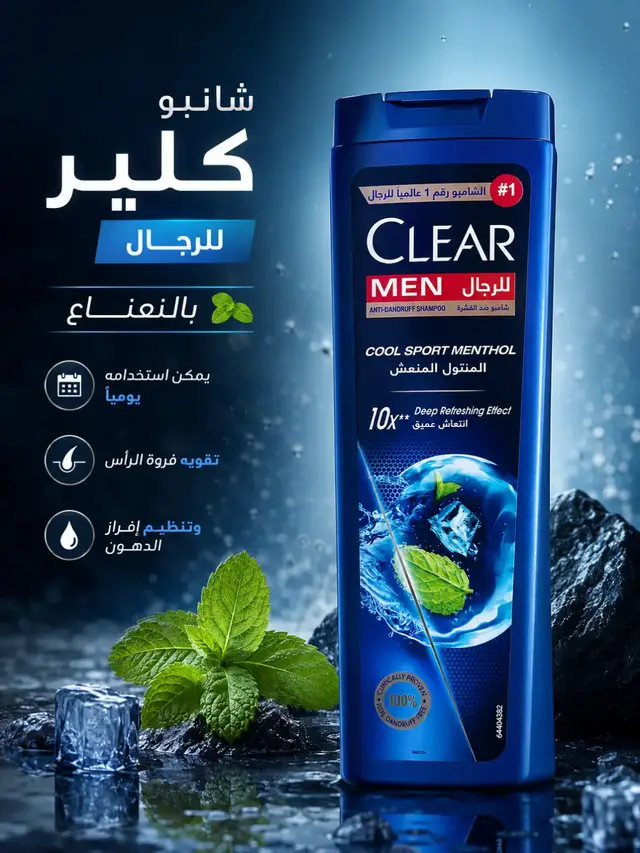 شامبو كلير للرجال كول سبورت مينثول، يتميز بتركيبة تعمل على التخلص من القشرة وتمنح شعوراً منعشاً بفضل النعناع. يحظى المنتج بتقييم عالٍ (4.5 من 5 نجوم) ويشتهر بقدرته على تنظيف الشعر بعمق. متوفر بأحجام مختلفة مثل 350 مل، 360 مل، و 400 مل. يمكن استخدامه يومياً للمساعدة في تقوية فروة الرأس وتنظيم إفراز الدهون #ماركت_المرتضى #كربلاء #سوبر_ماركت #عروض #خصومات       