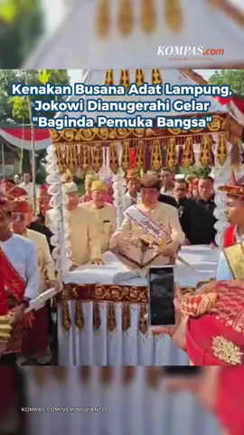 Presiden ke-7 RI Joko Widodo menerima gelar adat kehormatan 