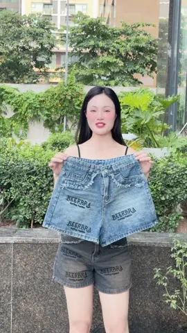 Quần thêu chữ cạp cao #quanshortjeannu 
