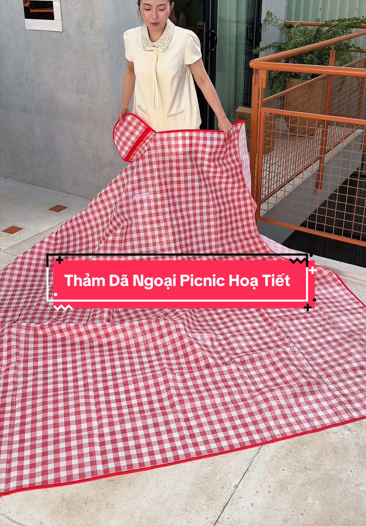 Thảm Dã Ngoại Picnic Hoạ Tiết Chống Thấm Gấp Gọn #thamdangoai #thamchongtham #thampicnic #thamgapgon #nhunkiu 