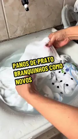 Panos de prato branquinhos como novos #tiktokreceita #receitasimples #receitasfaceis #receitas #produtosdelimpeza 