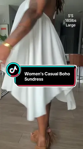 I was NOT prepared for this dress to look this good on a curvy body 😮‍💨🤍 The flow, the movement, and that effortless “rich vacation” vibe? Yeah… she’s coming with me everywhere this summer. ✨ If you’ve been looking for a dress that makes people ask, “Where did you get that?”… THIS IS IT. 👏🏾 Don’t wait on this one sizes are going FAST. Tap the cart before your size disappears! 🛒✨#tiktokshopcreatorpicks #dealsforyoudays #summerdress #flowydress #backlessdress 