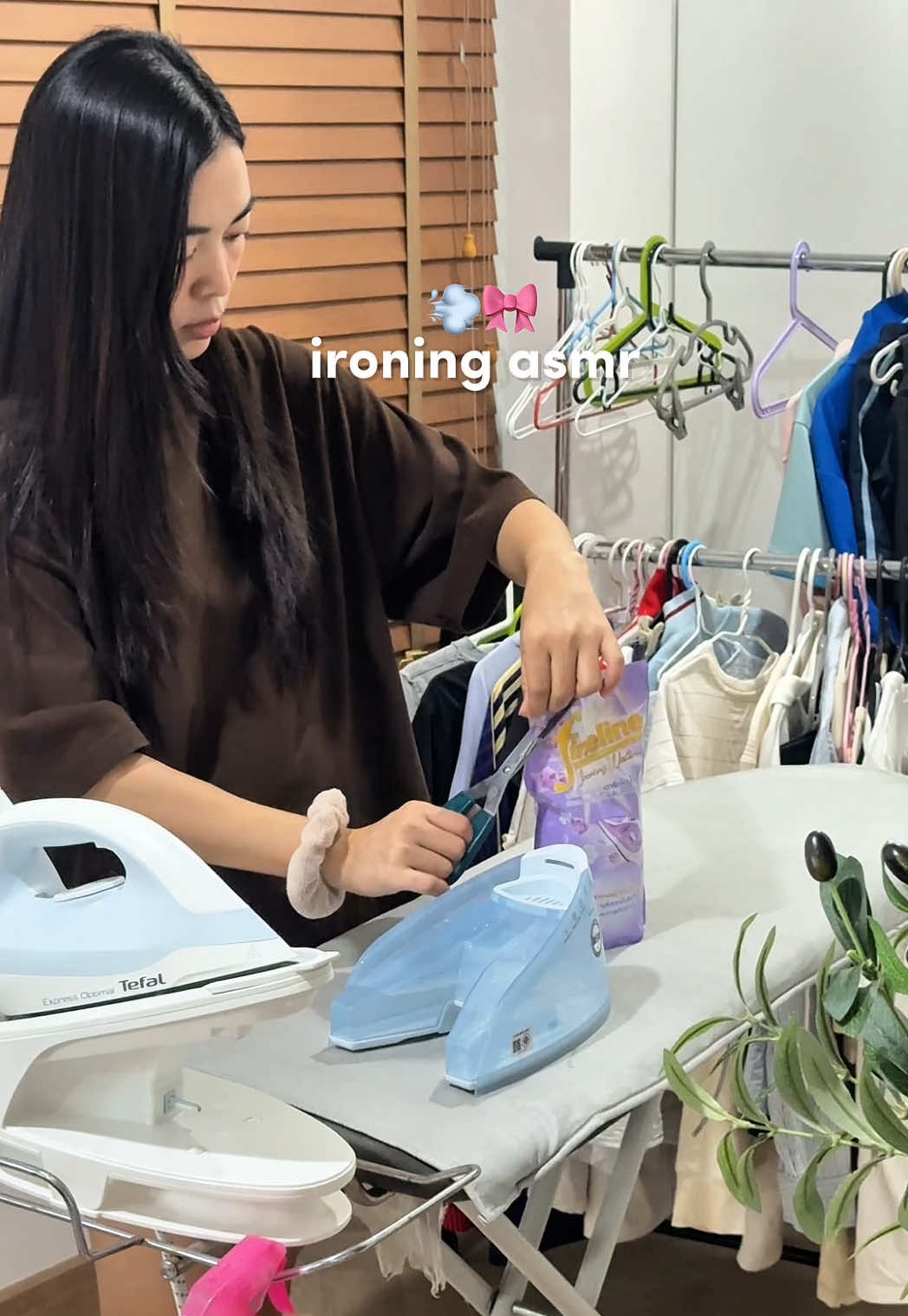 รีดผ้าdayyyy  💕 #ironingasmr #asmr #CleanTok #รีดผ้า #เตารีด 