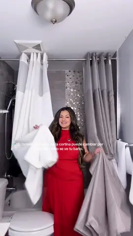 ¿No sabes qué tamaño de cortina elegir? En este video comparo dos medidas diferentes para que puedas ver cómo luce cada una y elegir la que mejor se adapta a tu baño. Un pequeño detalle que hace una gran diferencia. #tiktokshopcreatorpicks #ShowerCurtain #ModernBathroom #HomeDecor #BathroomDecor 