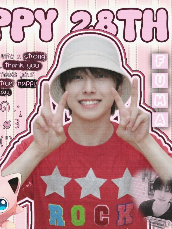 [⸝⸝˖ ֺ D-1 🎂 ✿] FUMA'S BIRTHDAY IS TOMORROW!! 🥳🥳🎉🎉 btw this is my first time making a scribble edit ☺️✌🏻 #fuma #andteam #happyfumamonth #fumabirthday 