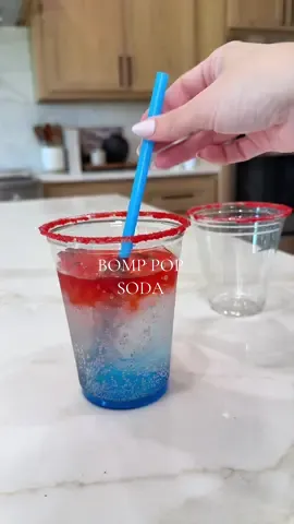 Such a fun and easy drink! 🇺🇸❤️💙 You can easily switch up the syrup flavors and colors for different holidays, birthdays, or parties! #summerdrinks #asmr #asmrhome #drinkrestock #4thofjuly  drinks to make. 4th of July party drinks. 4th of July inspiration. 4th of July pool party drink. summer drink ideas. ASMR drink content. kitchen asmr. home drink station. Sprite drink. 