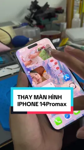 Thay màn hình 14promax cho chị gái ở quận 7 ghé tận store ở nhà bè #suadienthoai #iphone #thaymanhinh #thaypiniphone #14promax 