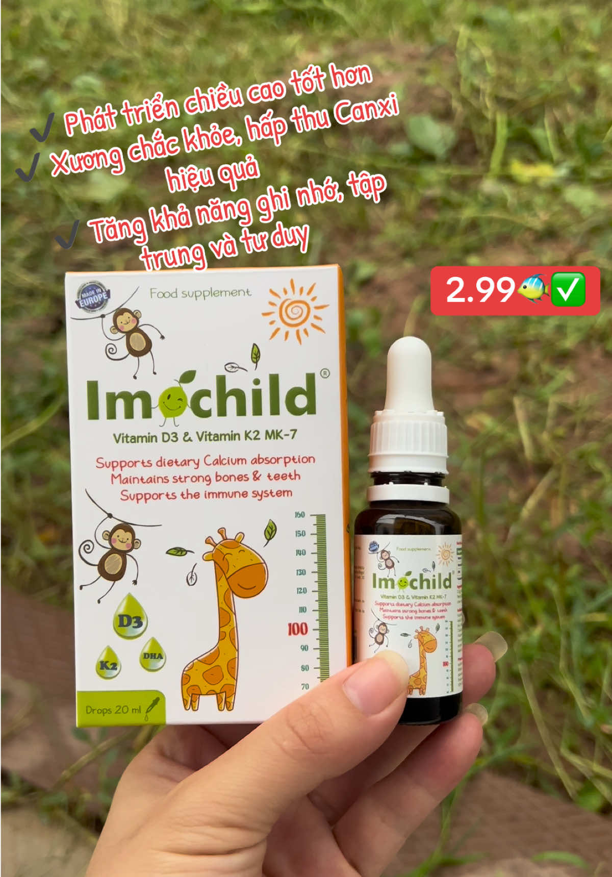 D3K2 Imochild – dòng D3K2 kết hợp DHA nổi bật trong cùng phân khúc, mang đến lợi ích kép cho bé yêu #DHA #d3k2imochild #d3k2 #sale #andamcungbe 