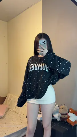 Áo Sweater Chấm Bi Bumber#thoitrangnu #xh #viral 