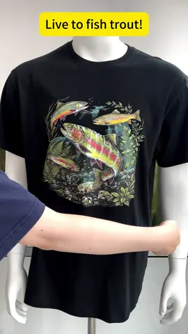 Live to fish trout! This eye-catching river trout graphic tee brings your love for freshwater fishing to life.#tshirts #fishing #fisherman #tshirt #OOTD