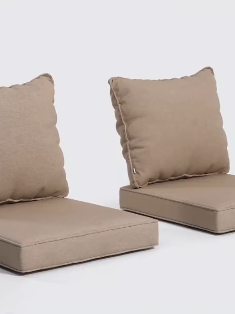 Patio Chair Cushions Set of 2 with Seat & Backrest, Fade Resistant Seat Replacement Cushion Set, Beige #PatioEssentials #BackyardVibes #summeroutdoors #HomeDecor  #chaircushions #OutdoorCushionSet  #PorchDecor #GardenFurniture #OutdoorSeating  #fyp #FitTok