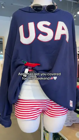 From fireworks to lounging in the sun ❤️🤍🇺🇸 Aerie has you covered all weekend long.