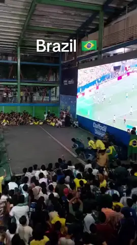 Casemiro finds the net, and the Brazil fans at Daffodil International University erupt in celebration! #Casemiro #BrazilVsJapan #VamosBrasil #WorldCup2026 #brazilfansbd 