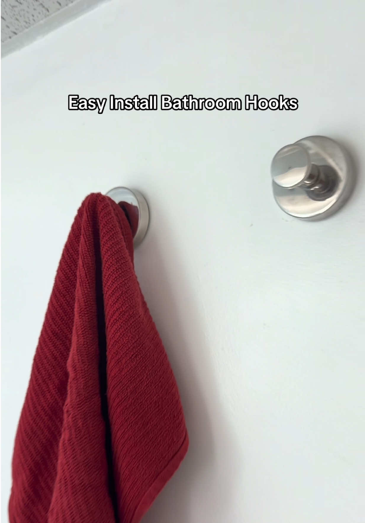 Suction Cup Hooks set of 2 easy install & super affordable #dealsforyoudays #bathroomhacks #towelhooks #bathroomorganization 