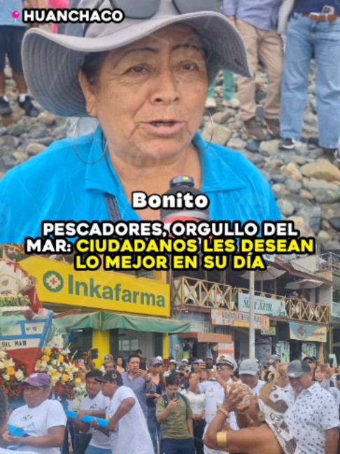 🎙️#N60Noticias | Ciudadanos expresan saludo a pescadores en su día durante procesión de San Pedro en Huanchaco.
