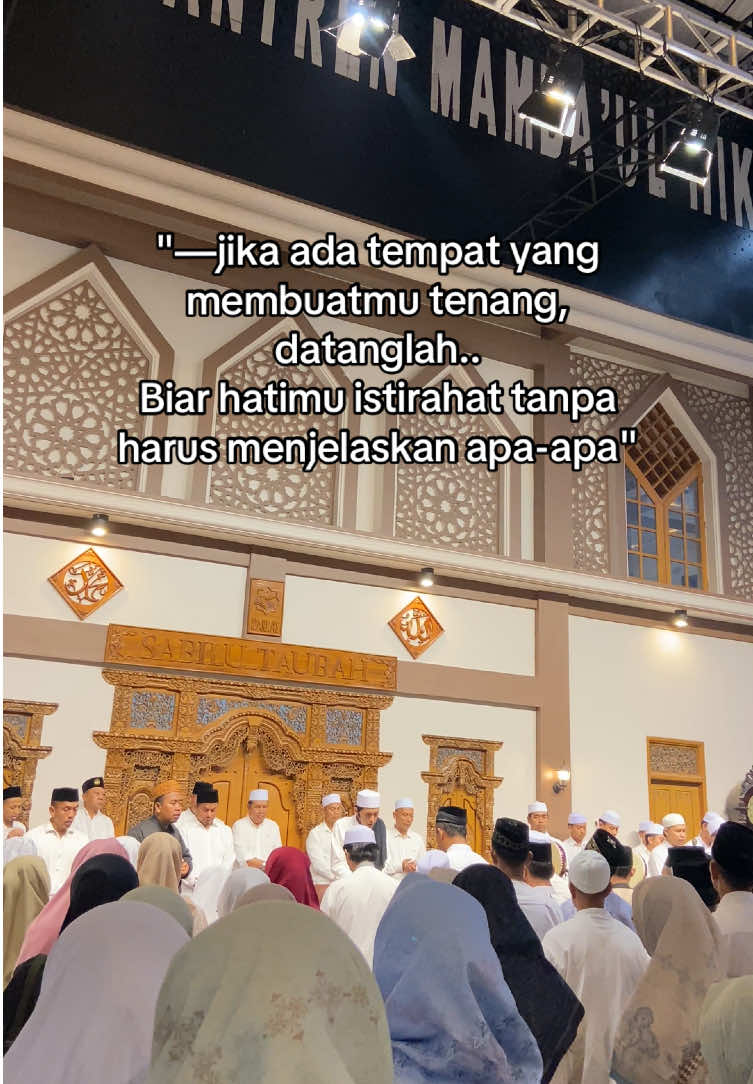 “Jika ada tempat yang membuatmu tenang. Datanglah.. Biar hatimu istirahat tanpa harus menjelaskan apa-apa.” #fyp #bismillahfyp #allahumasollialaasaydinaamuhamadan #sabilutaubah 