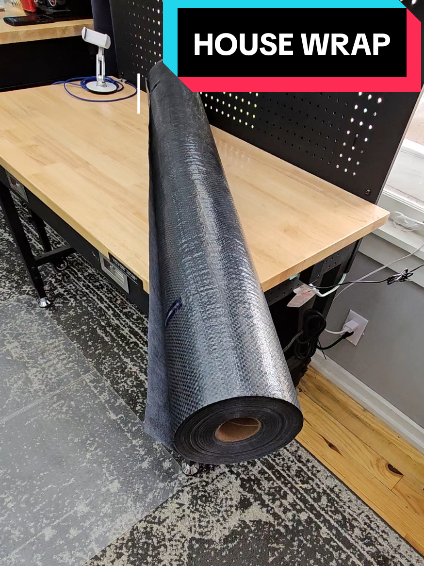 VEVOR HEAVY DUTY HOUSE WRAP, 4 X 250 FT, OUTDOOR VAPOR BARRIER, ROOF UNDERLAYMENT, DUAL SIDED, TEAR RESISTANT, PP MATERIAL, WATERPROOF, BREATHABLE. #vaporbarrier #moisturebarrier #tiktokshopcreatorpicks #summervibes #dealsforyoudays @VEVOR Store @CreatorCollab_Mabel @Haidee_Collab 