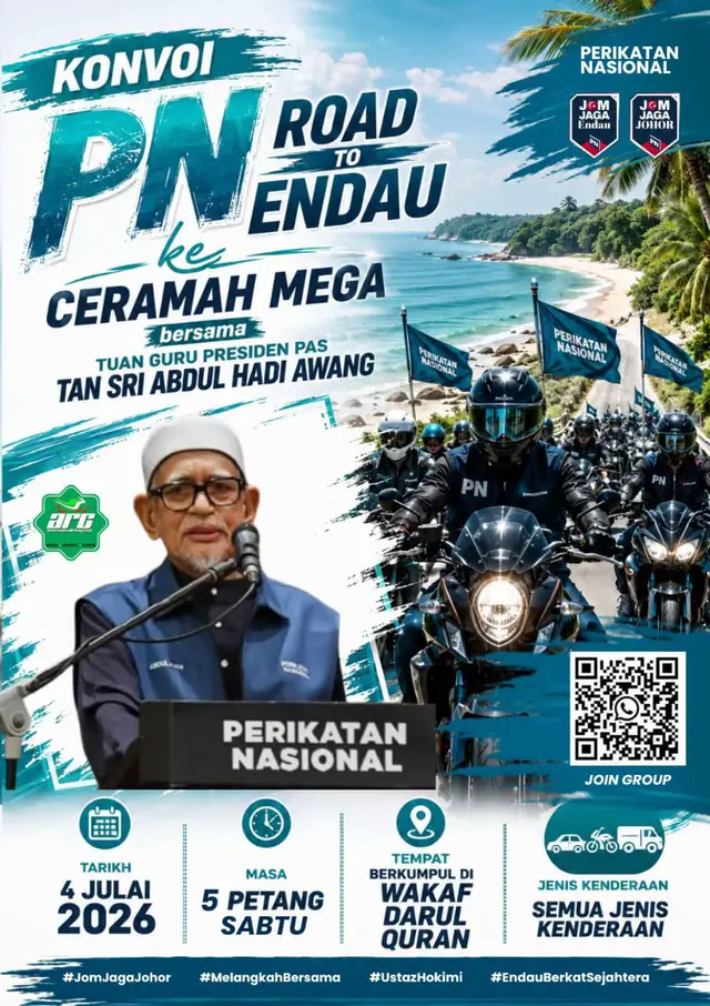 Moh oranda birukan Mersing! Bersama Tuan Guru Haji Hadi Awang  bertempat Mersing  Johor!#tuanguruhajiabdulhadi #fypシ゚viral #N32 #perikatannasional @Pemuda PAS Malaysia 