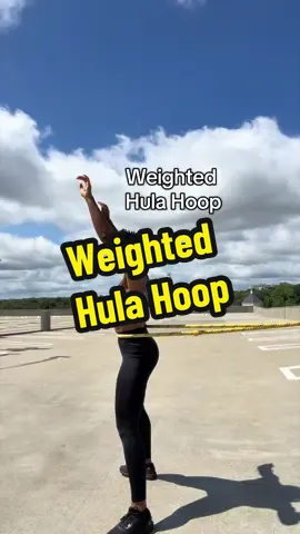 Burn calories and flatten your tummy with this 3.7 pound weighted hula hoop. #hulahoop #hulahoopfitness #hulahoopfitness #hulahooping #athomeworkout 