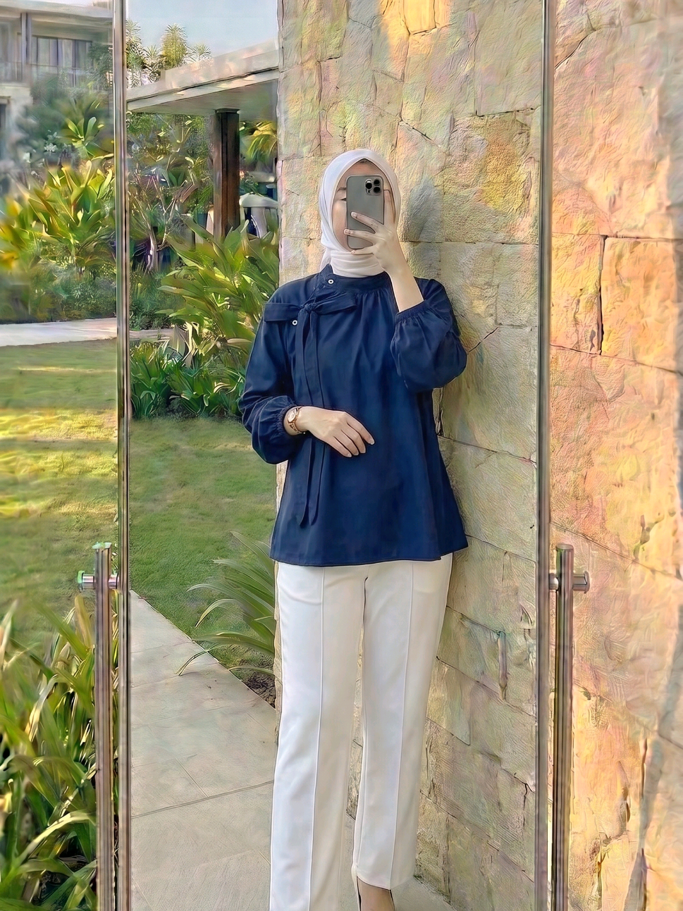 Next Page Keira Blouse Jeans Wanita #blousejeans 