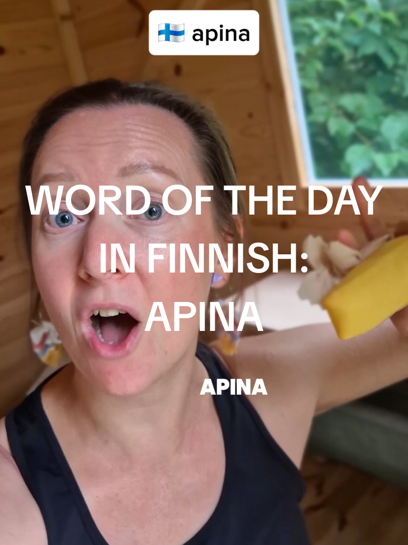 What's apina in your language? Anything like this Finnish word? 🤭 #creatorsearchinsights #finnish #learningfinnish #languages #finland 