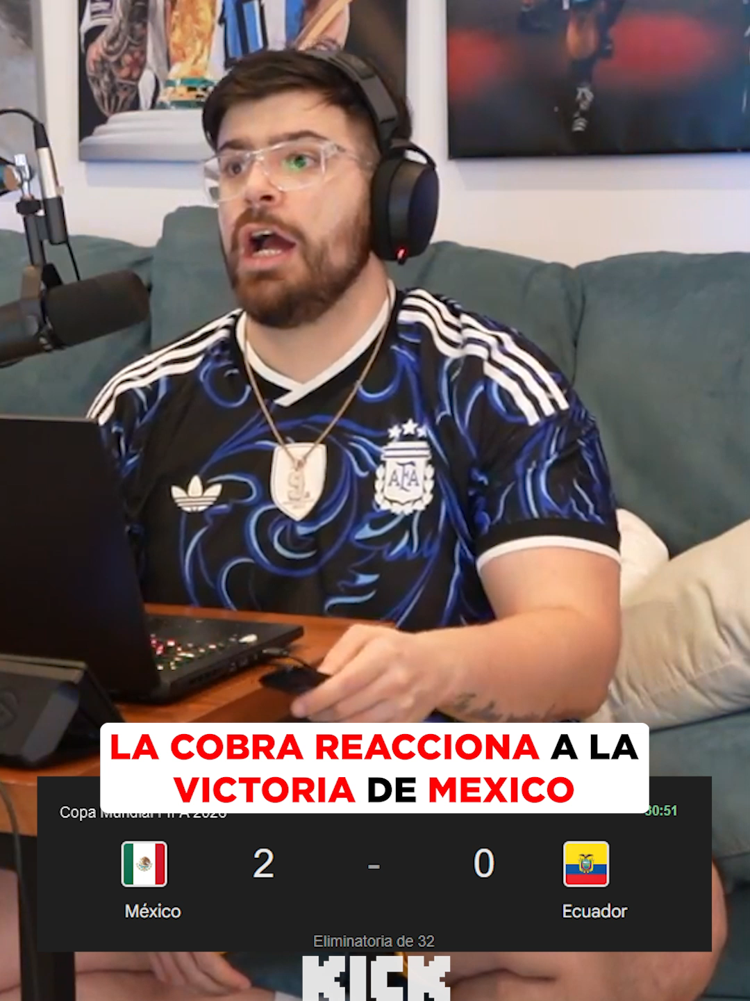 LA COBRA REACCIONA A LA VICTORIA DE MEXICO A ECUADOR #argentina #kick #davooxeneize #bocajuniors #lacobraaa #mundial2026 #ecuador #mexico #hincapie