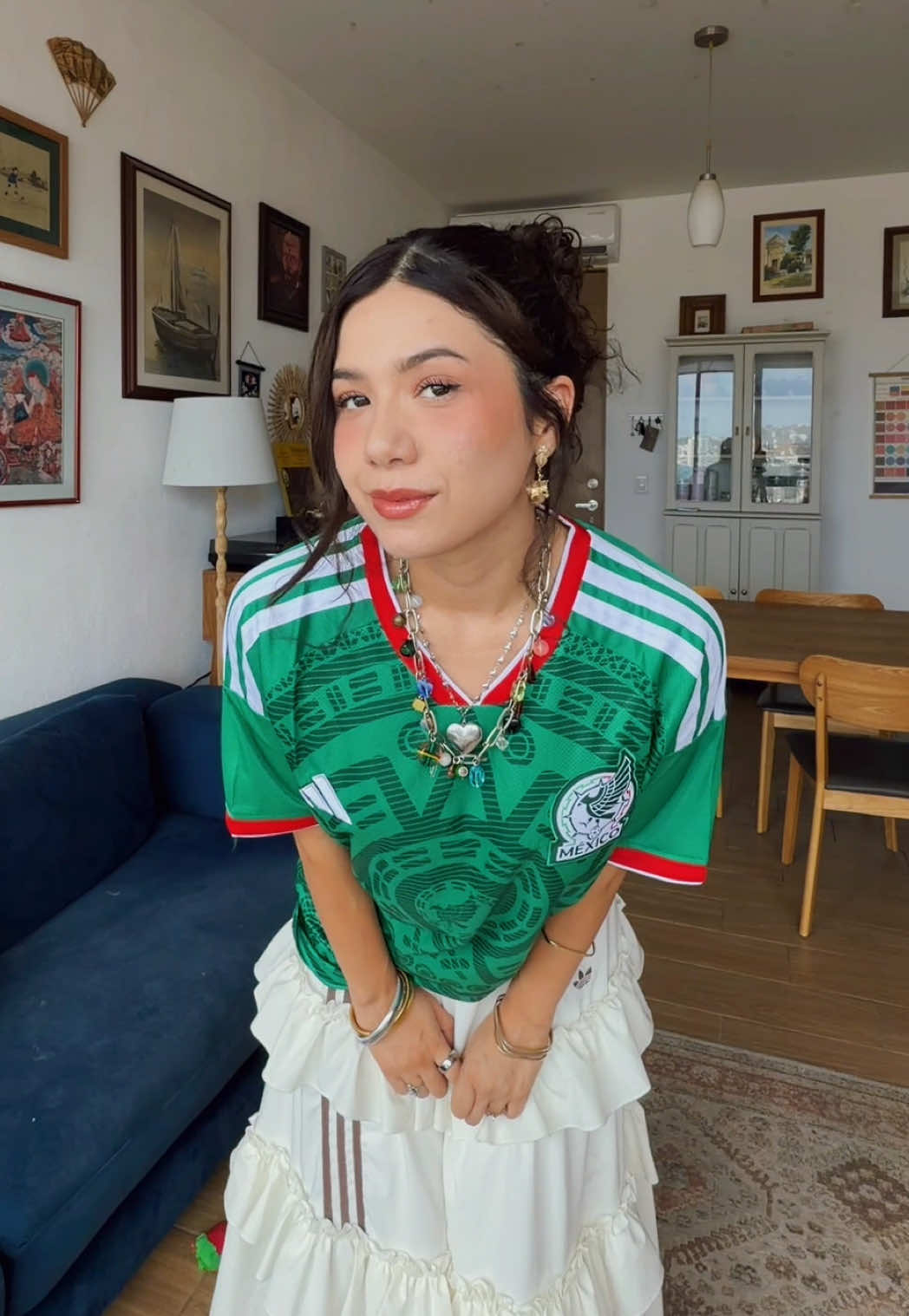 No me juzguen por vestirme así en el mundial 🥹❤️🇲🇽 #mundial #mexico 