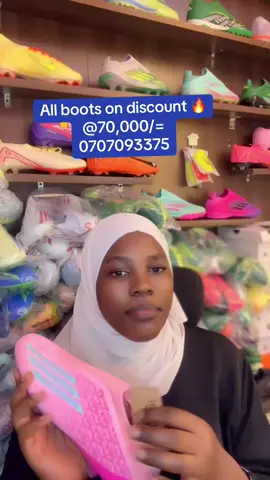 All boot are on discount at 70,000/= till 14th July. @wizykayz2 We are located at Arua park please, level one shop number A3-188. #footballboots #kitbags #kidsfootballshoes #gymingshoes #sportsshopsinugandakampala 
