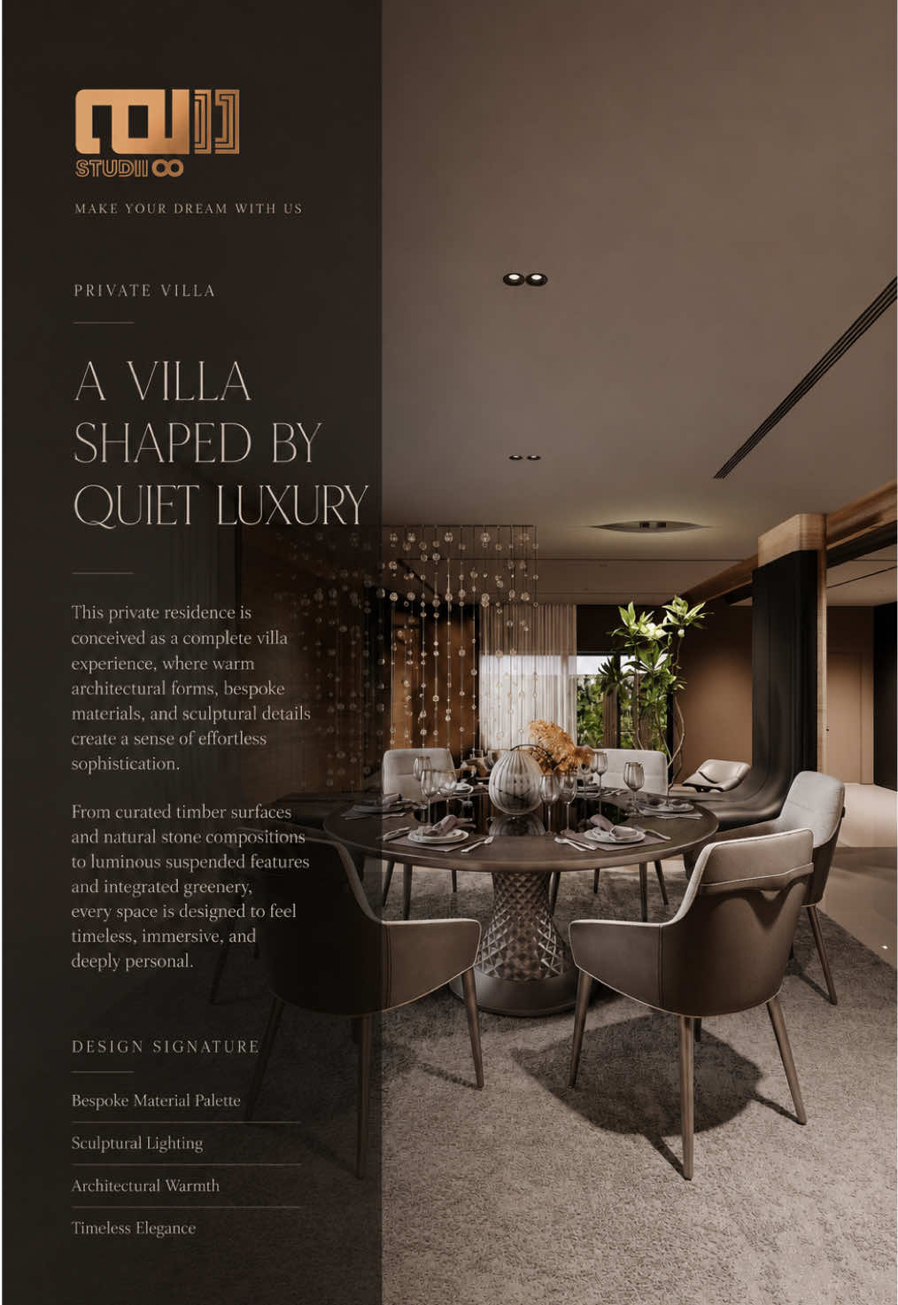 Luxury living room mood borad material  Dreamstudiio