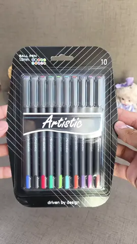 سيت أقلام Artistic الجاف (1.0mm) يجمع لك 10 ألوان أساسية ومميزة بباكيج واحد✨