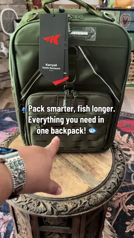 Stay organized on every fishing trip with the KastKing Karryall 40L Fishing Backpack. Includes 4 tackle boxes, rod holders, multiple storage compartments, and a durable waterproof design for all your outdoor adventures.#fish #fishing #fisherman #fishtok #gear 