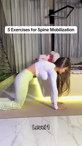 Doing these exercises is incredible for spine mobility! The higher level that you achieve in the stretches, the better results you will see in back pain prevention!🧘‍♀️ #m#mobilityd#dailyyogas#spinehealthf#fyp