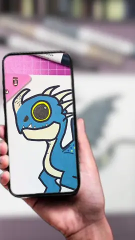 POV: You finally drew Stormfly 🐉💙 made using @Sketchar app @sketchar.io #sketchar #howtotrainyourdragon #stormfly #arttok #ardrawing 