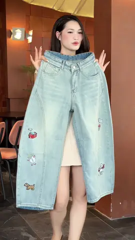 Quần jeans dáng nấm #quanjeannu 