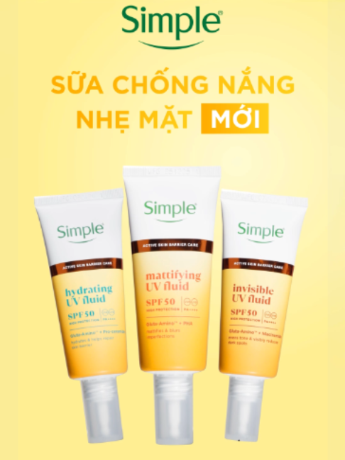 Săn deal Megalive 7/7 này Kem Chống Nắng Nhẹ Mặt Simple Mới   Chắn nắng tối ưu, mỏng nhẹ tàng hình với Màng lọc vi hạt, mỏng 0.002mm  Không chứa 60 chất nguy cơ gây mụn Không gây bít tắc   #simplevietnam  #suachongnangsimple