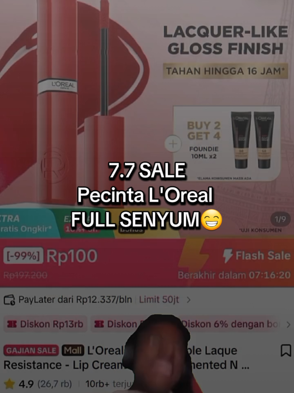 Buruan cekout 😭😭😭🫵🏻 #lorealparis #juarasantap 