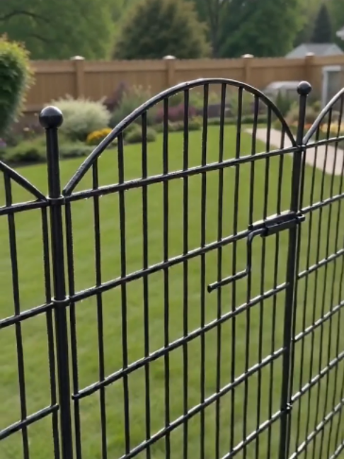 Sick of cheap flimsy garden barriers? Upgrade to this sturdy metal arched fence. Simple stake-in setup, year-round rust protection to keep your garden safe. Shop link below! #GardenLovers #BackyardGardening #YardIdeas #HomeGarden#RabbitProofGarden #PetFence #AnimalBarrier #GardenPestSolution#NoDigFence #MetalGardenFence #RustProofFencing #DecorativeYardFence#HomeHacks #YardUpgrade #SmallGardenIdeas #GardeningEssentials #MustHaveGardenGear #HomesteadSupplies #backyardmakeovers