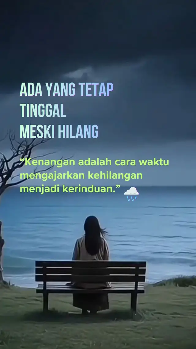 Di hadapan waktu, tidak semua yang pergi benar-benar sirna. Ada yang tak lagi tampak dalam wujudnya, namun tetap bersemayam dalam cara kita mengenangnya—tenang, hening, dan tak terucap. Kehilangan bukan sekadar penutup, melainkan peralihan: dari bentuk yang kasat mata menjadi rasa yang menetap di ruang batin. Di sanalah kenangan bekerja tanpa suara, mengajarkan bahwa yang retak tidak selalu usai, dan yang jauh tidak selalu benar-benar pergi. Ia hanya menjelma menjadi sesuatu yang lebih halus: kerinduan. #Kenangan #Kerinduan #Waktu #Memory #philosophy 
