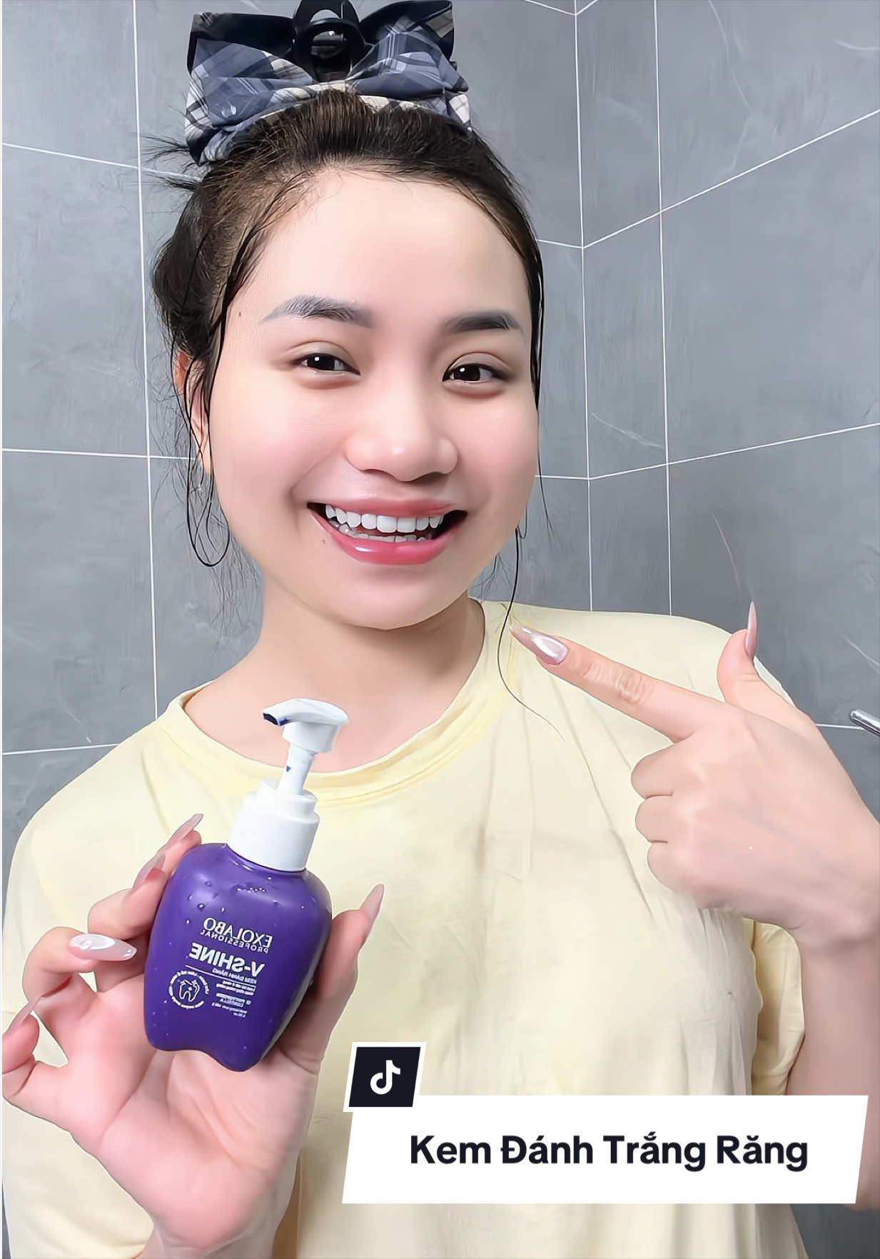 Kem đánh hỗ trợ làm thơm, làm trắng răng và loại bỏ mảng bám ố vàng trên răng miệng #hagiangreview1#tiktokshop77#xuhuong#kemdanhtrangrang#Vshine 