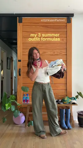 heat approved fits 🥵 I always go back to these when I'm getting dressed in the summer @fijiwater                                                                                 #FIJIWaterPartner #summeroutfits #styling 