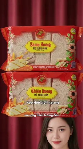 Kẹo mè xửng Thiên Hương thơm ngon, túi đỏ đẹp, thích hợp làm quà biếu, tặng. Ít đường, dễ ăn ạ