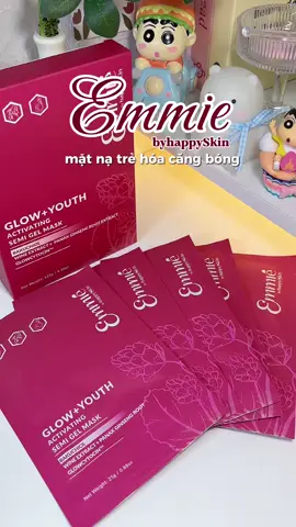 Mặt nạ Bakuchiol Vang đỏ trẻ hoá căng bóng sáng da Emmié by HappySkin #matnatrehoa #matnaemmie #matnaEmmiebyHappySkin #matna #laohoa 